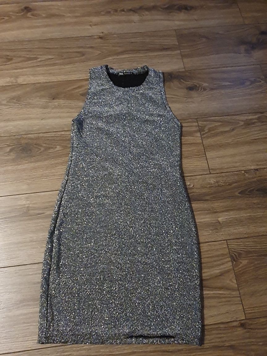 Sukienka brokatowa Zara S