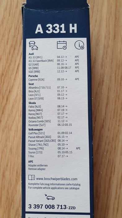 Escova traseira Bosch A331H