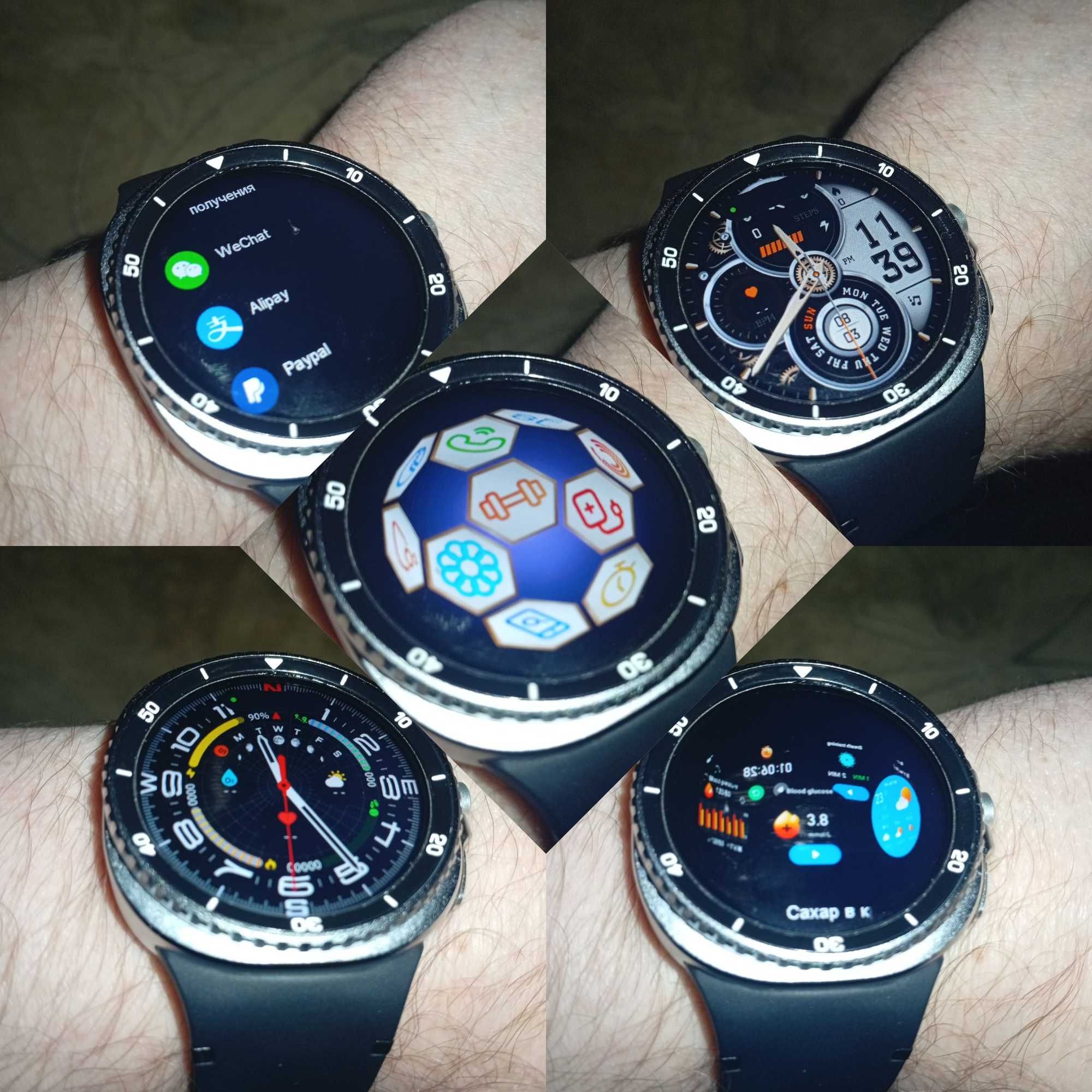 Смарт часы:  DT WATCH8 CLASSIC. NFC. GPS. Compass. Вращающийся безель.
