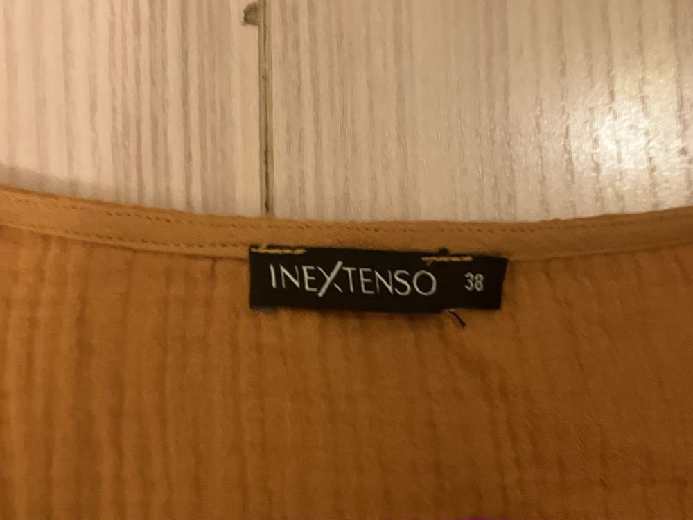 Musztardowa/żółta Sukienka Inextenso cottaggecore