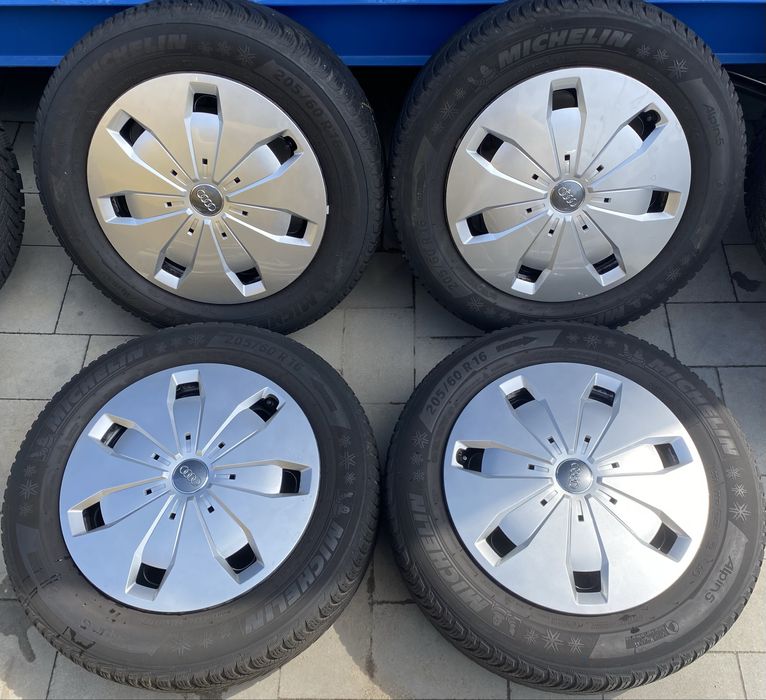 Koła zimowe 205/60 R16 Audi Q2 81A A3 8V 8Y A4 B7 Felgi Opony Kołpaki