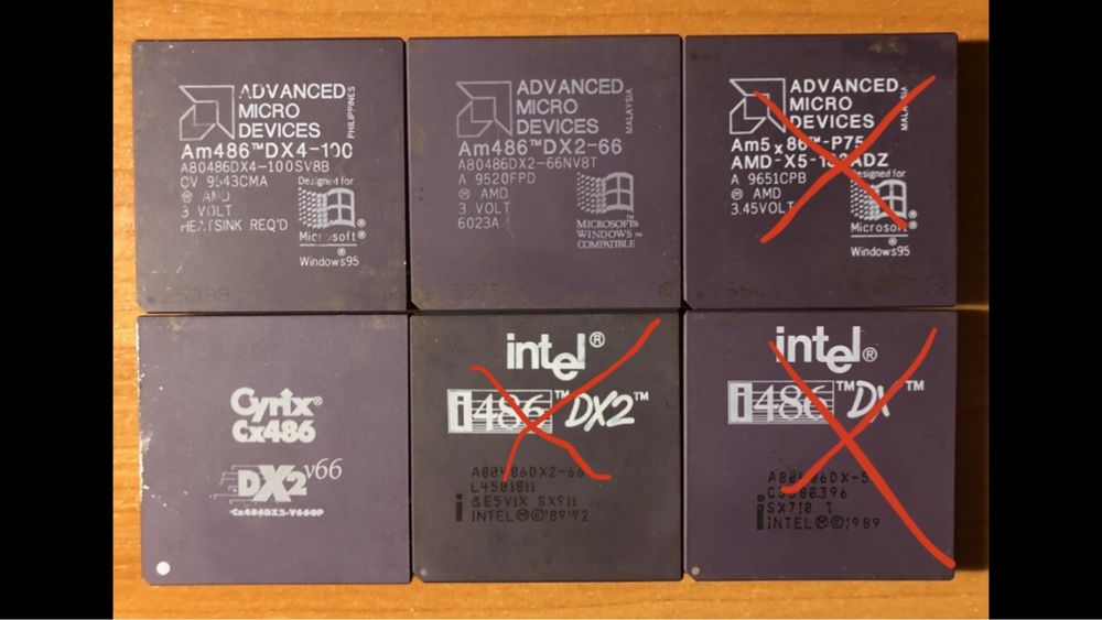 Процесори 486 , AMD, Cyrix, 3 шт різних