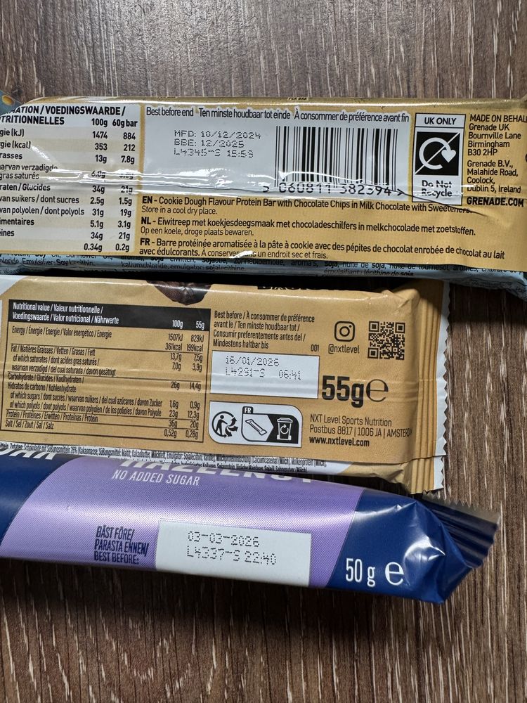 Zestaw batonów proteinowych - różne smaki