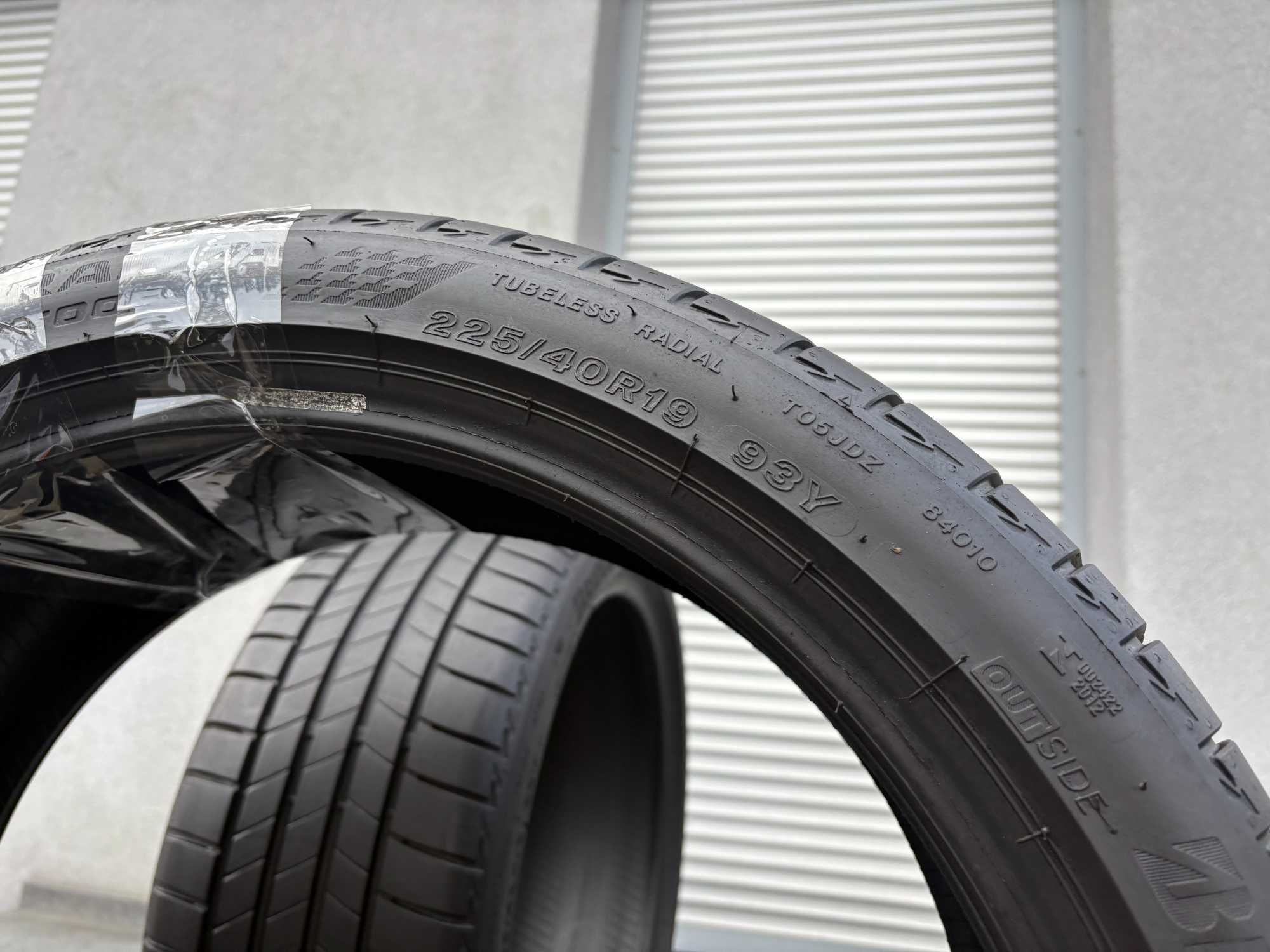 2szt letnie 225/40R19 Bridgestone 6,8mm 2022r świetny stan! L244 gwar