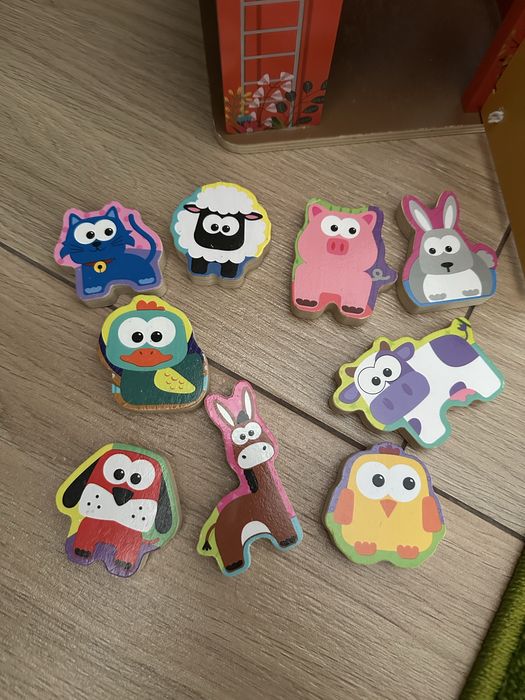 Деревяный домик-сортер Ферма