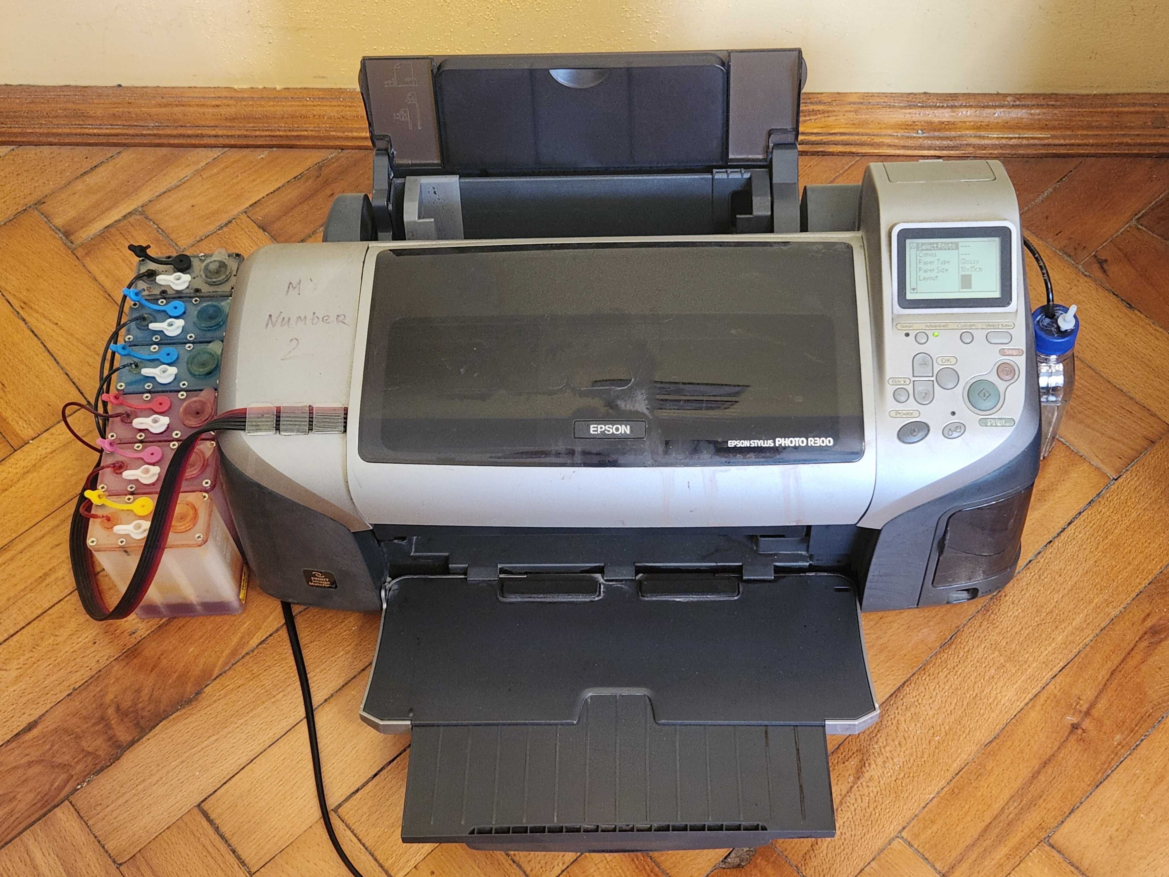 Принтер EPSON R300 с установленной СНПЧ