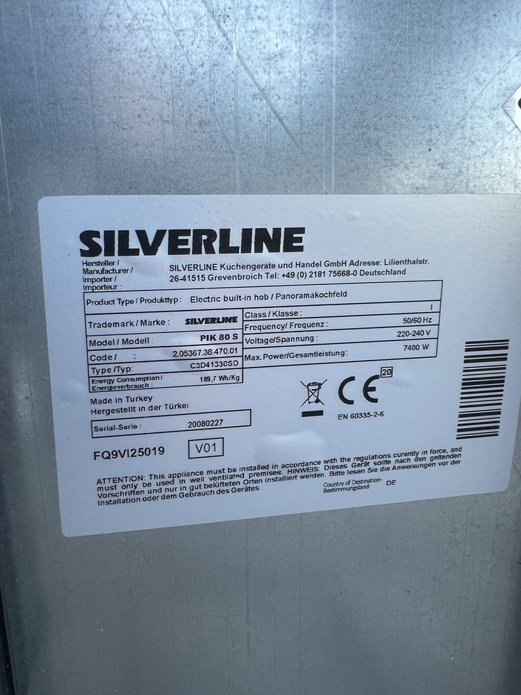 Kuchenka Indukcyjna Silverline pik 80s