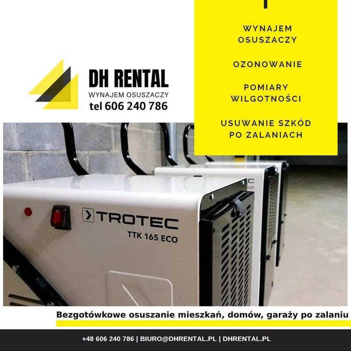 Wynajem OSUSZACZY Wypożyczalnia osuszaczy OSUSZANIE tynków i posadzek!