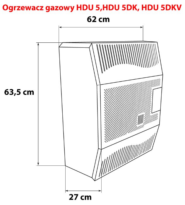 Konwektor gazowy żeliwny z wentylatorem 5 kW,piecyk na butle, grzejnik