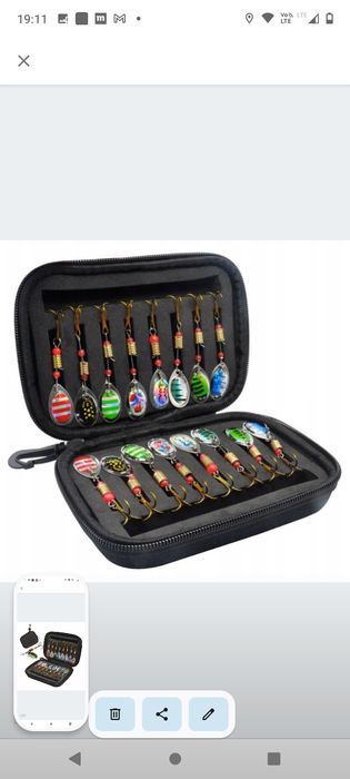 Nowe błystki obrotowe - zestaw 16 sztuk + etui