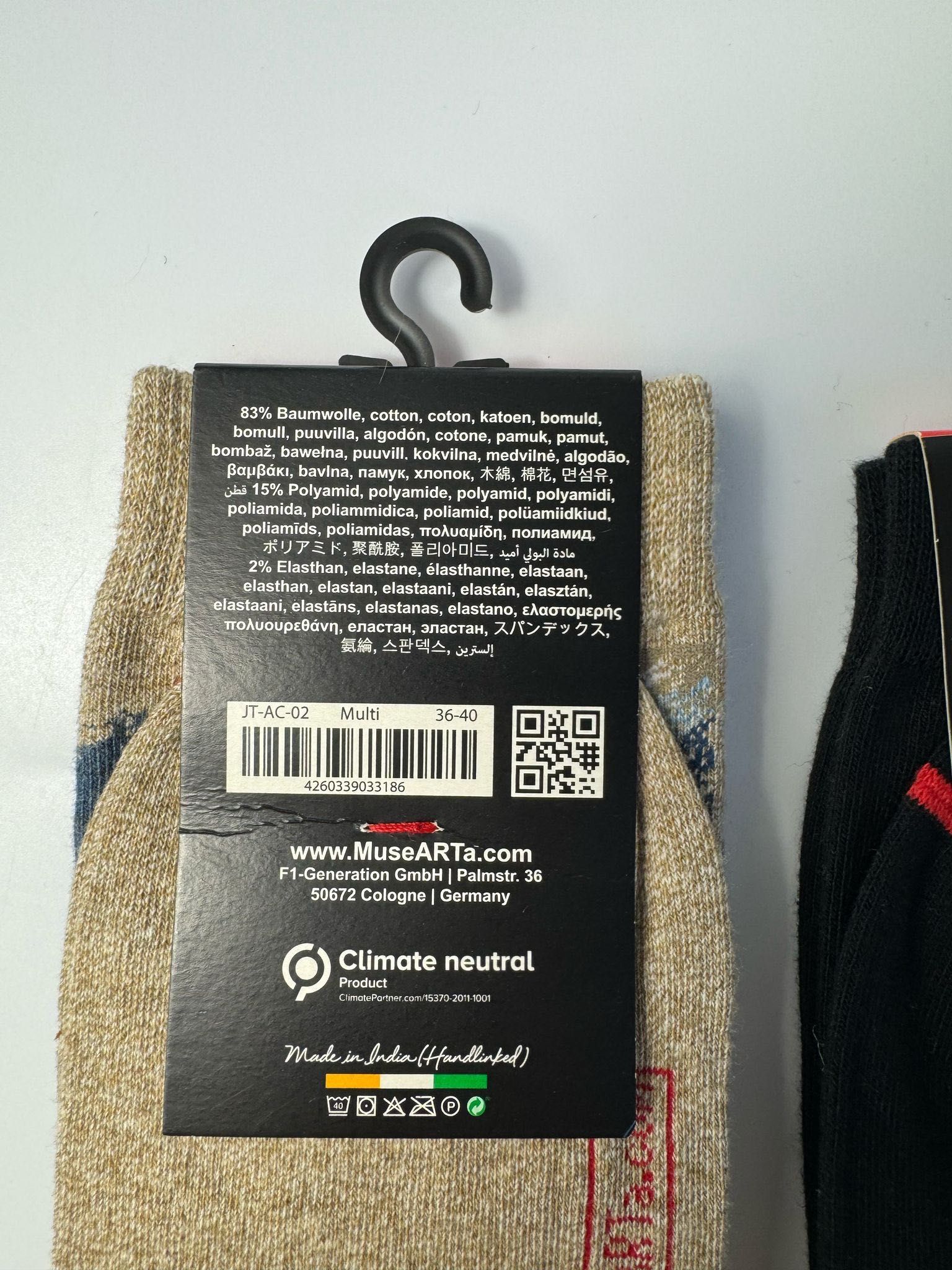Nowe skarpetki unisex 2 pary MuseARTa czarne 36-43