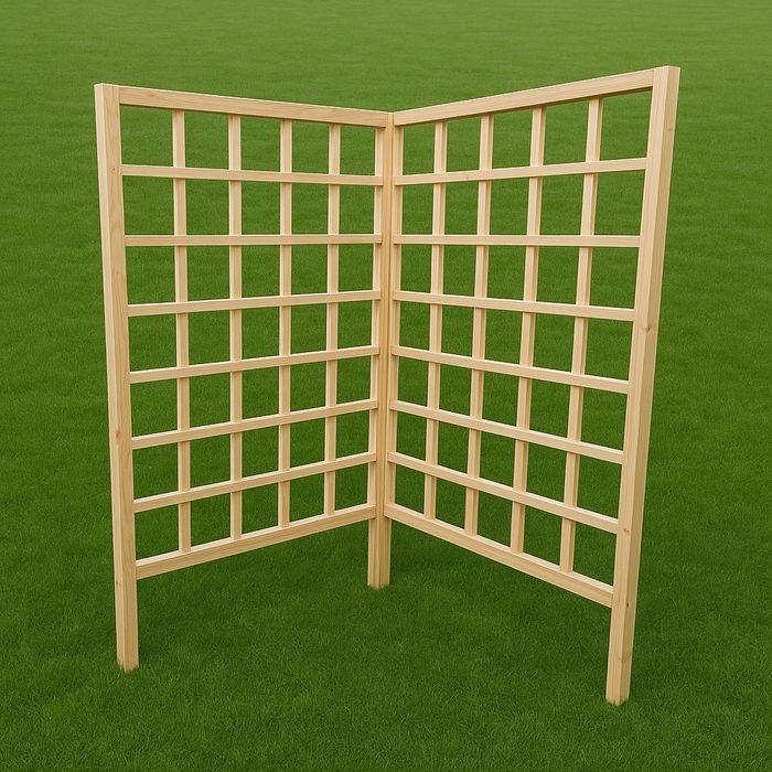 Drewniana kratka ogrodowa / pergola narożna