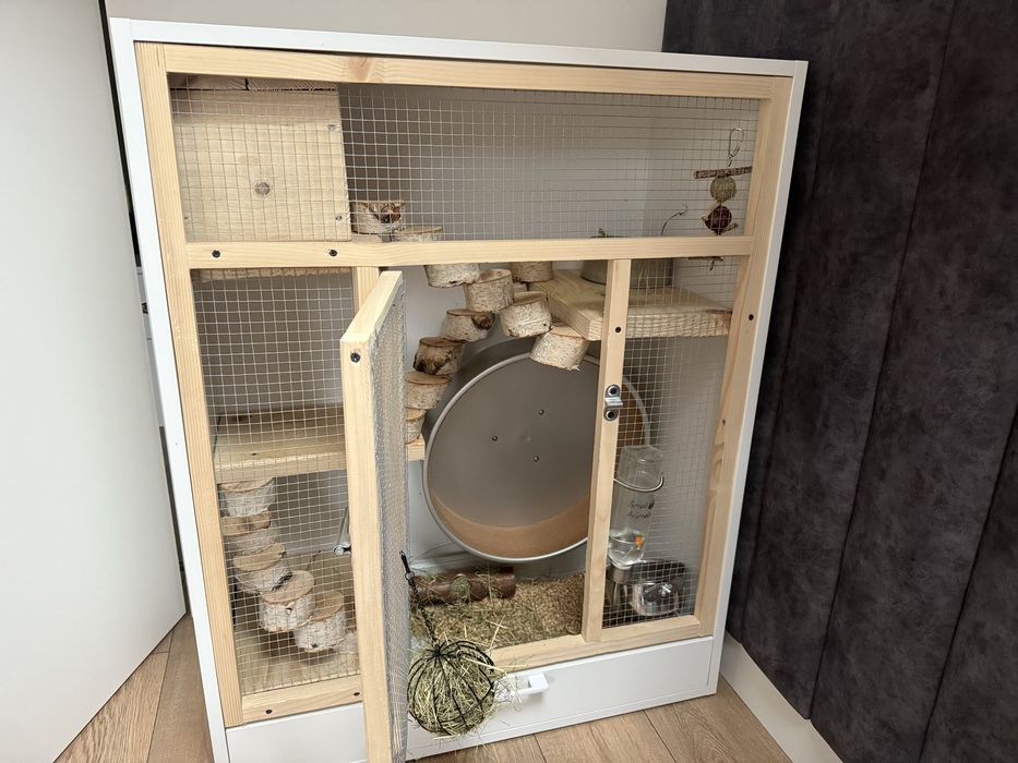 Woliera klatka dla szynszyla 100x80x40 komplet