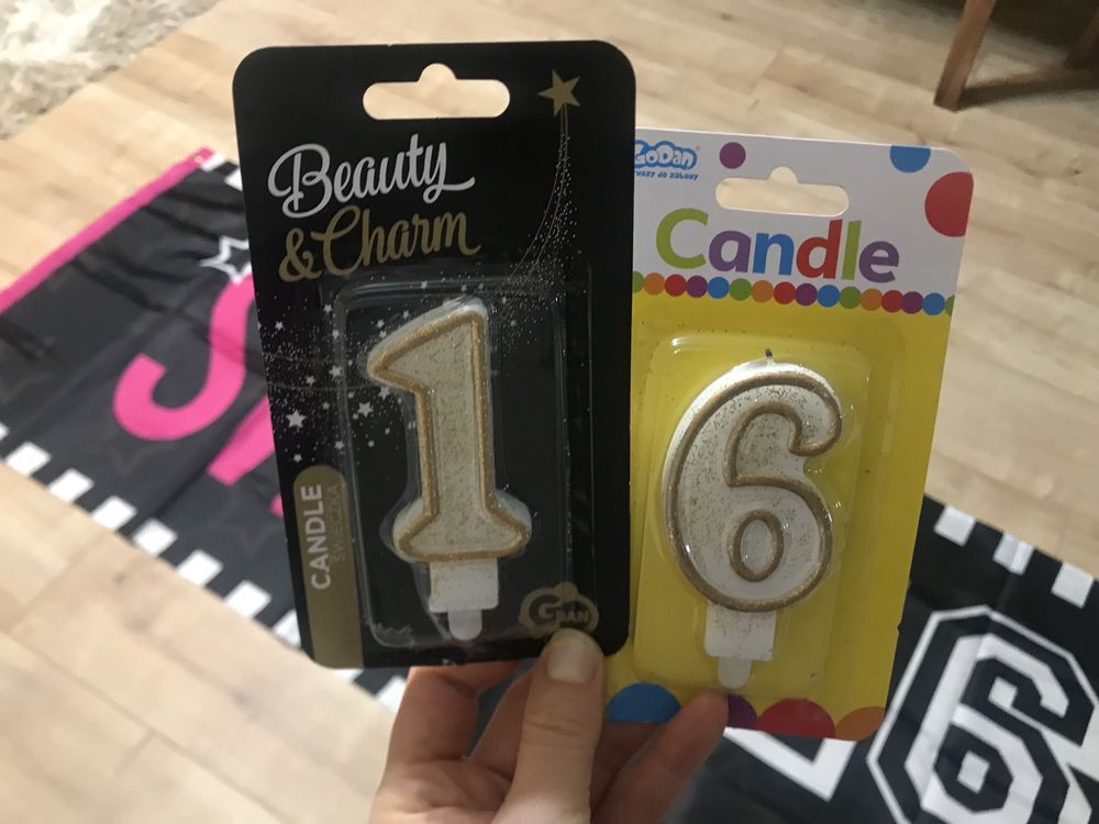 Baner urodzinowy + świeczki