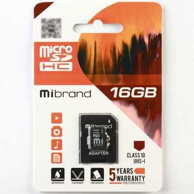 Microsdhc (UHS-1) MIBRAND 16, 32, 64, 128 GB CLASS 10 (ADAPTER SD)