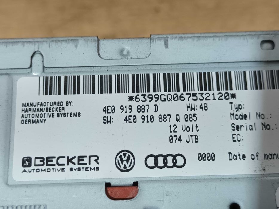 Czytnik zmieniarka CD DVD nawigacji AUDI A8 D3 A6 C6 A4