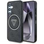Etui Guess 4G Glitter Triangle Buttons MagSafe do Samsung Galaxy S25 c