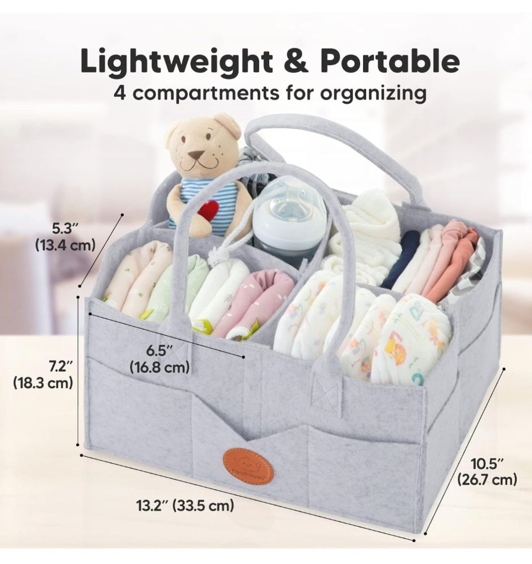 KeaBabies oryginalny organizer eco  pieluchy torba