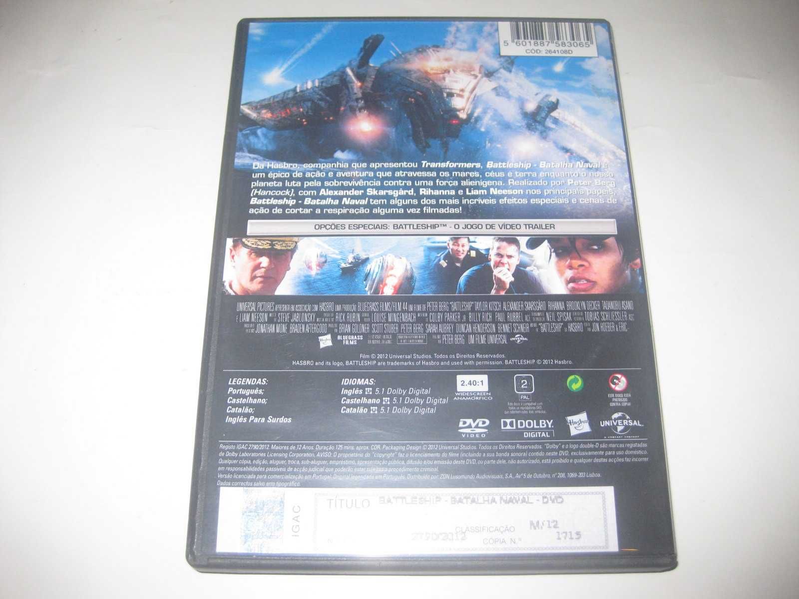 DVD "Battleship - Batalha Naval" com Liam Neeson