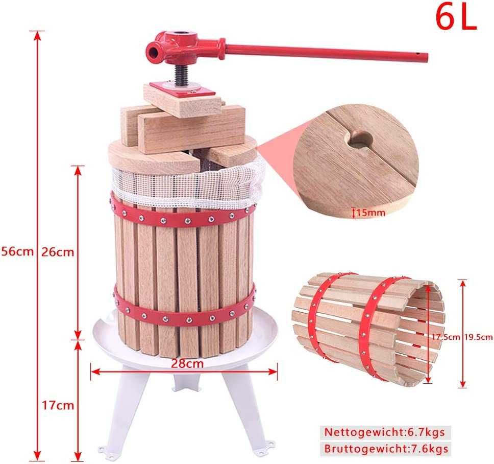 Prensa para frutas e vinhos 6L