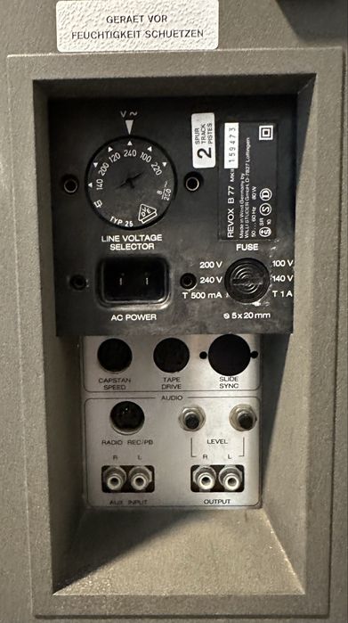 REVOX B77 MK II -  duas pistas - leitor/gravador de bobines