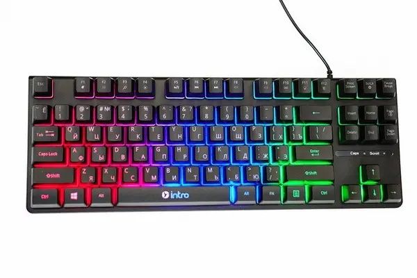 Клавиатура с подсветкой DX750, RGB KEYBOARD, проводная