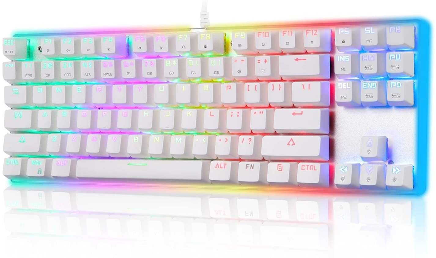 104 Klawisze CherryMX KeyCaps backlit białe MOTOSPEED