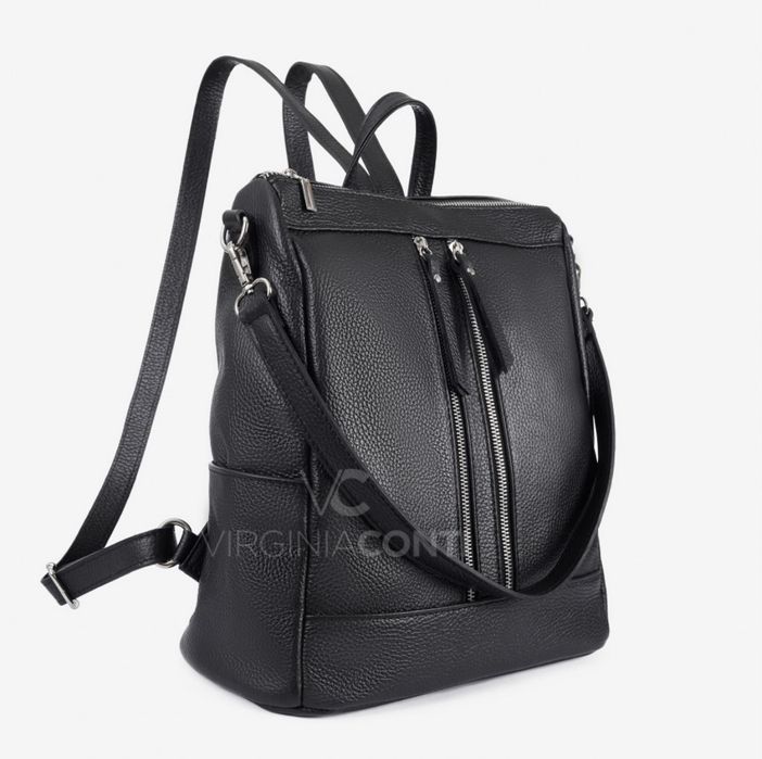 Сумка- рюкзак шкіряний Рюкзак А4 Італійський рюкзак світлий Бежевий