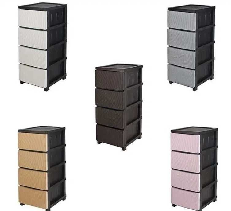 Комод пластиковий R-Plastic 4 яруси Ротанг 86.5х44.5х34.5 см