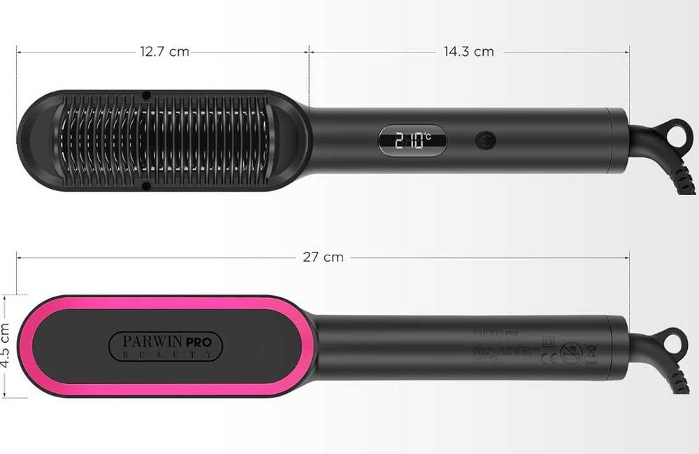 Jonowa prostownica szczotka do prostowania włosów parwin pro beauty