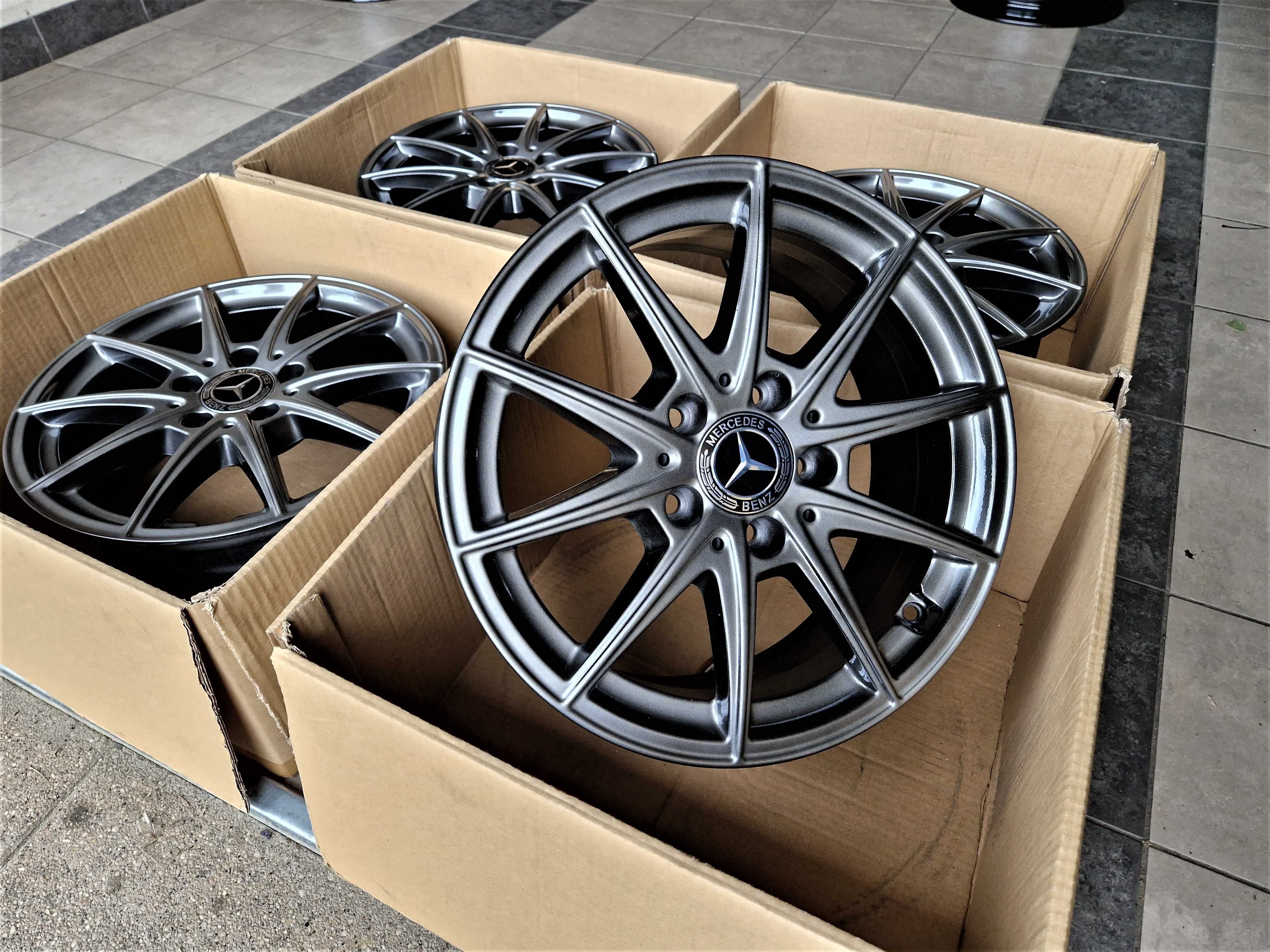 Alufelgi 16 5x112 Mercedes A B C CLA Vito Chrom Shadow Oryginalne 761#