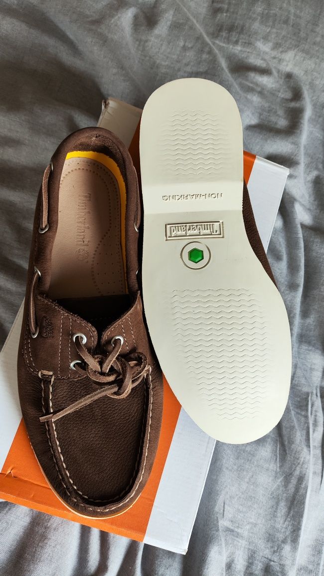 Timberland brązowe mokasyny żeglarskie rozm 43,5