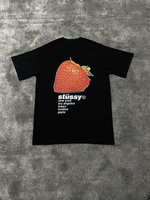 T-shirt Stüssy Strawberry Black