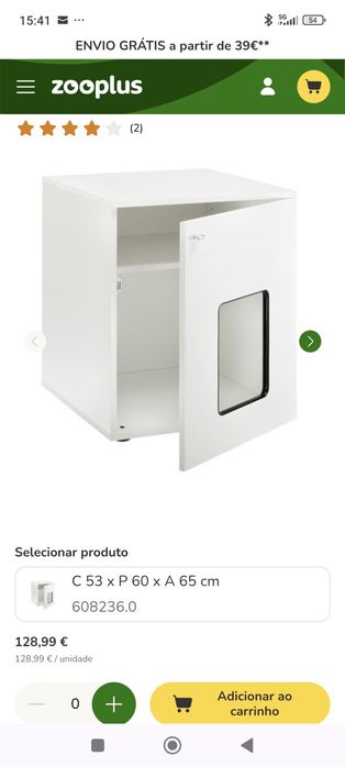 Armário - arrumação WC gato. Usado