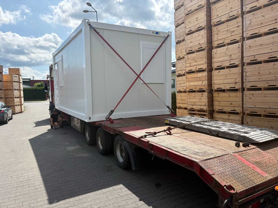 KONTENER SOCJALNY 6x3 m Biurowy 6-8 Osób 18m2 wysokość 2,8m Mocna Rama