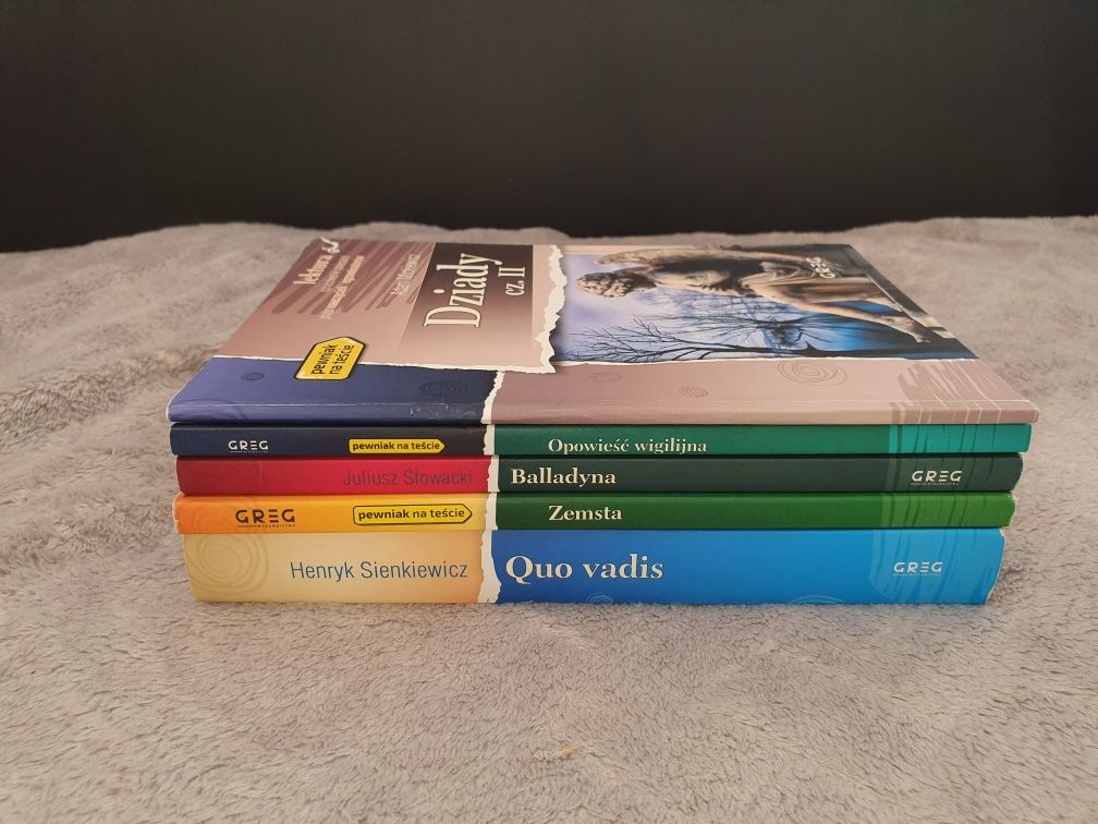 Lektury z opracowaniem klasa 7 zemsta dziady quo vadis Balladyna