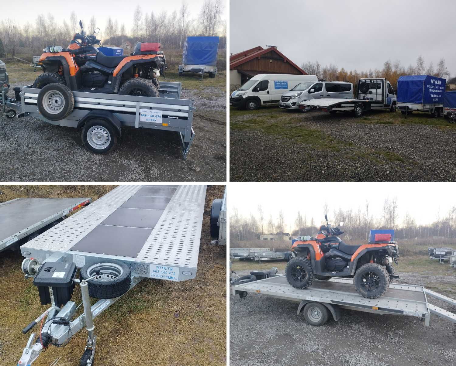Autolaweta Najazd Wynajem Wypożyczalnia Auto Lawety Przyczepy Busy