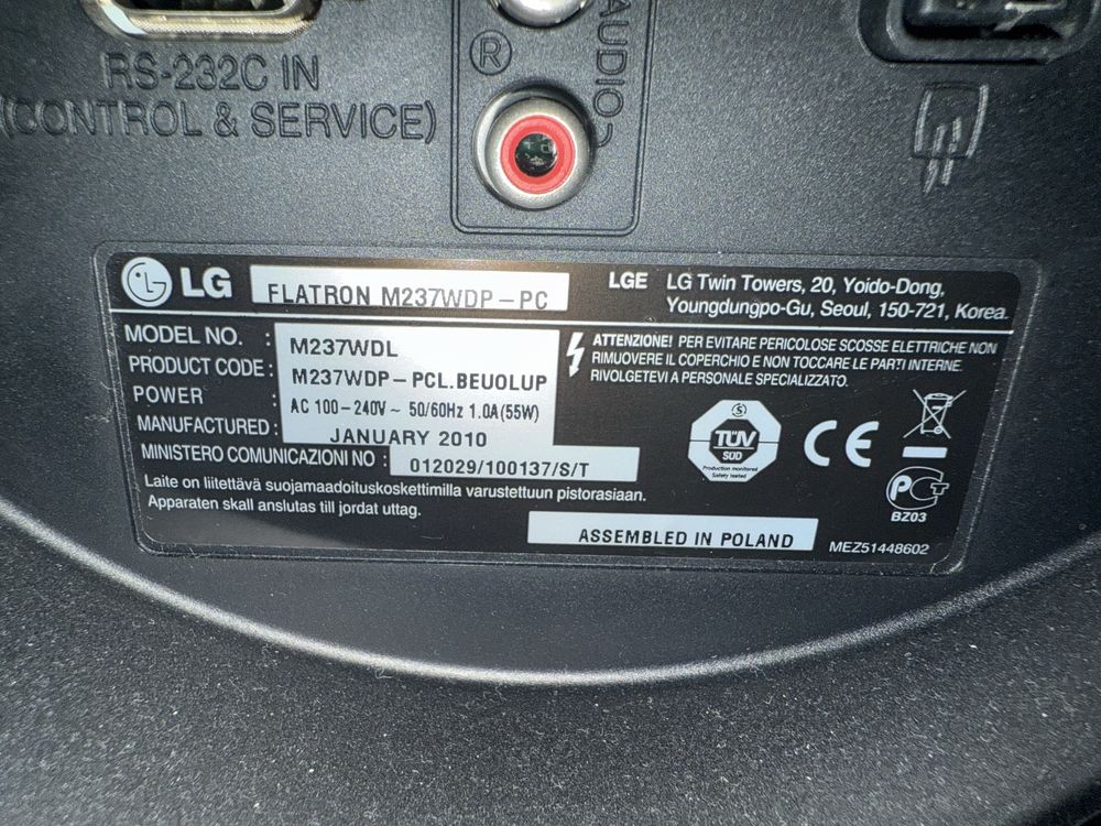 Monitor LG flatron M237WDP