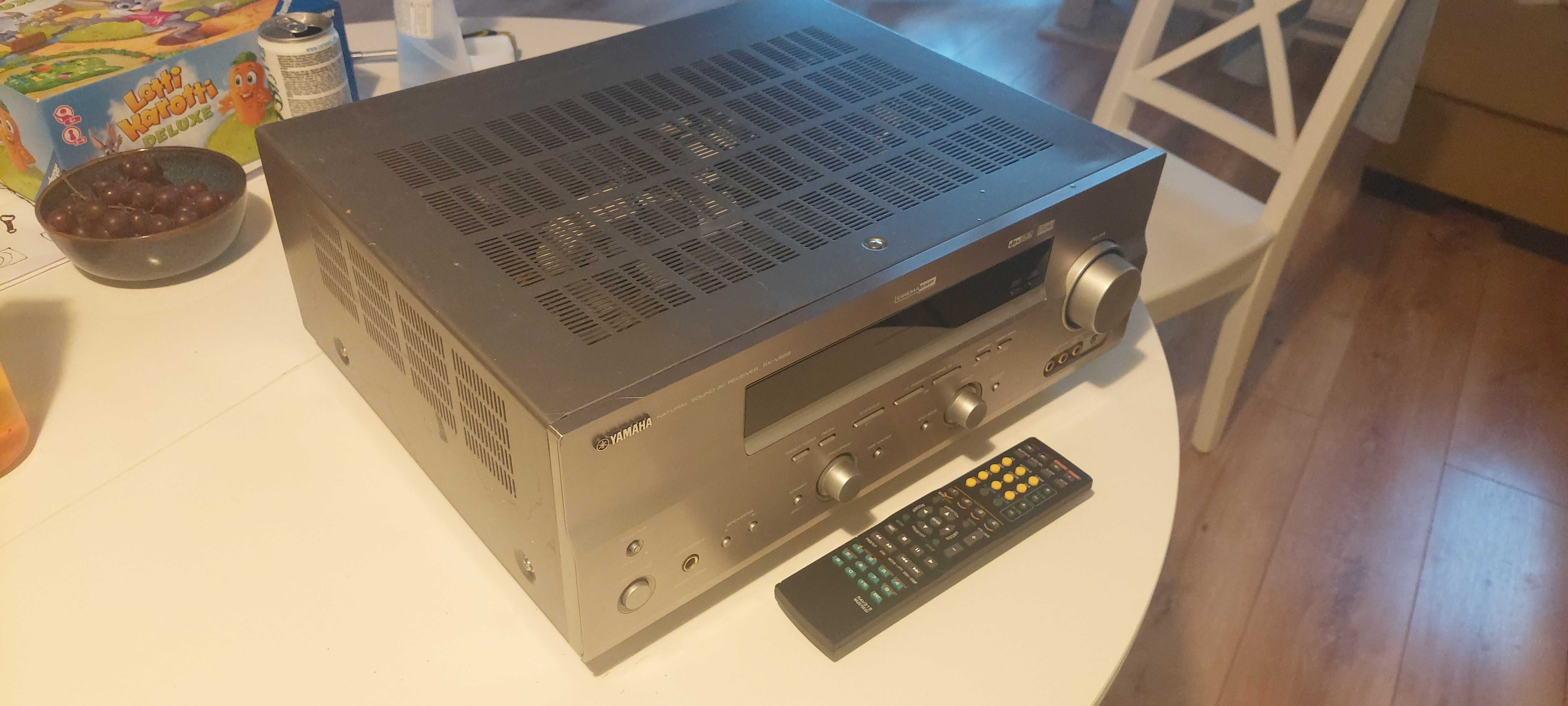 Wzmacniacz Yamaha RX-V559, wejscia optyczne, pilot