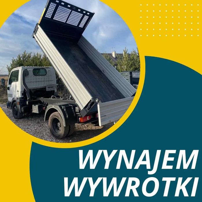 Wynajem wywrotki wypożyczalnia najem kiper wywrot 3,5t. rębak kosiarka