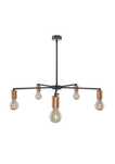 Lampa wisząca, sufitowa żyrandol loft miedziana