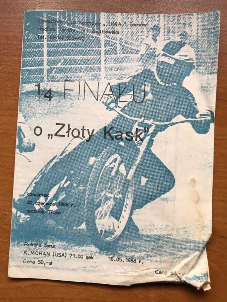 Program żużlowy 1/4 Finał Srebrny Kask [Tarnów, 1988r.]