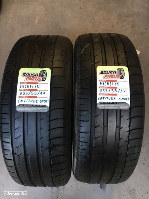 2 pneus semi novos michelin 235-55r17 - entrega grátis 110 EUROS