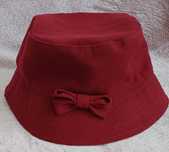Kapelusz z kokardką bordowy M Reserved bucket hat