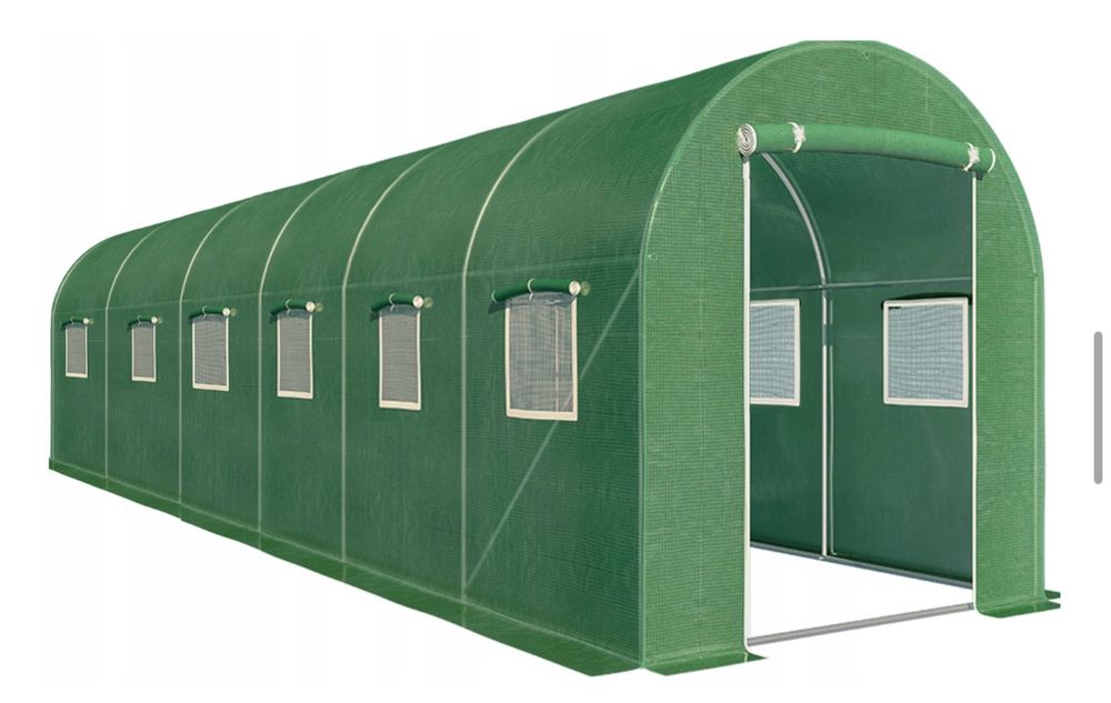 Tunel Foliowy Ogrodowy Szklarnia 600x250 6x2.5 cm Foliak Duży Zielony