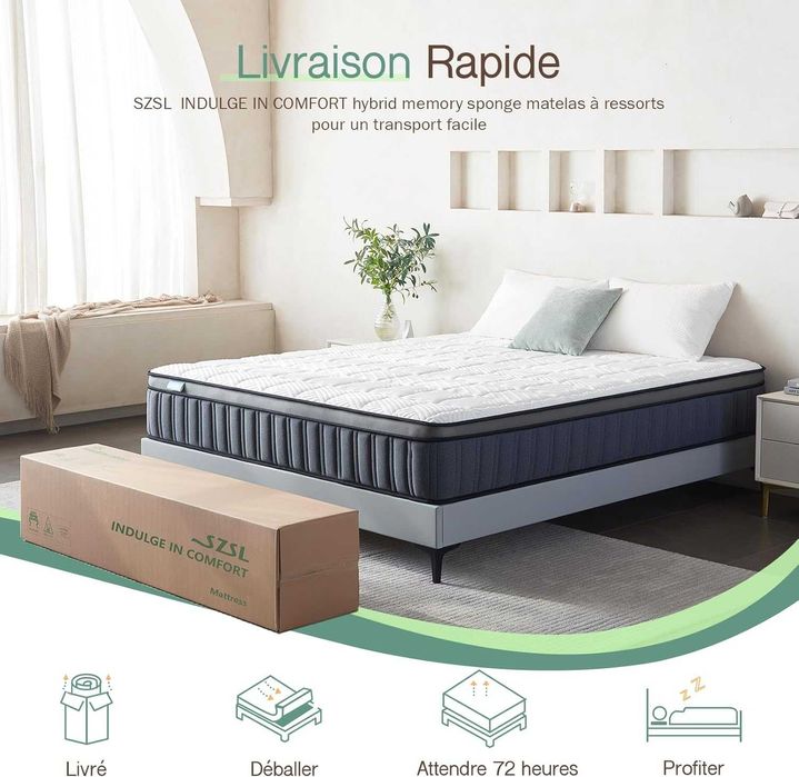 Nowy materac hybrydowy / topper / 7-strefowy / 140x200x24CM !N120!