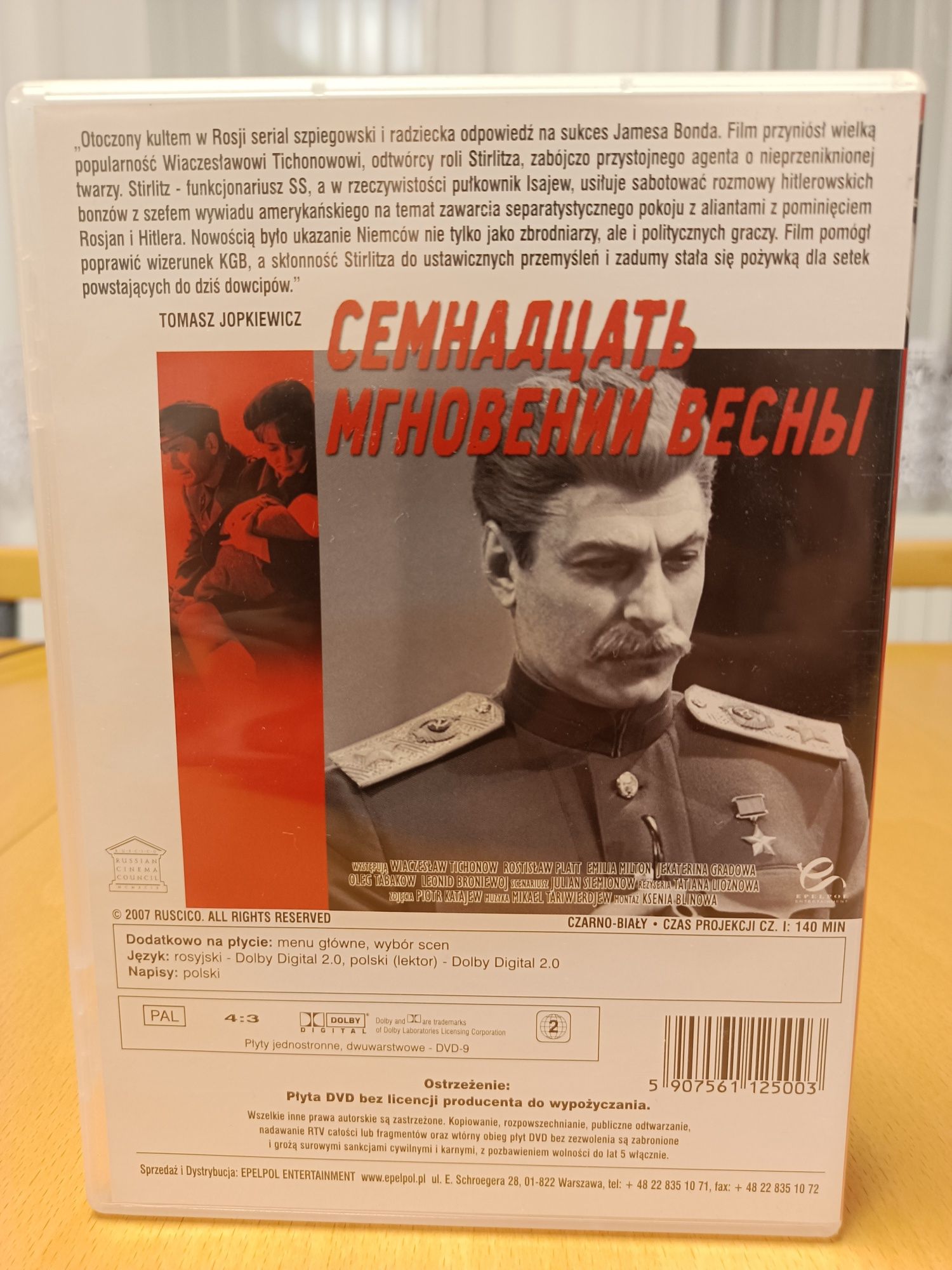 Siedemnaście Mgnień wiosny film DVD lektor polski