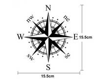 Kompas gwiazda- 15cm x 15cm- naklejka na auto ścianę laptop quad kampe