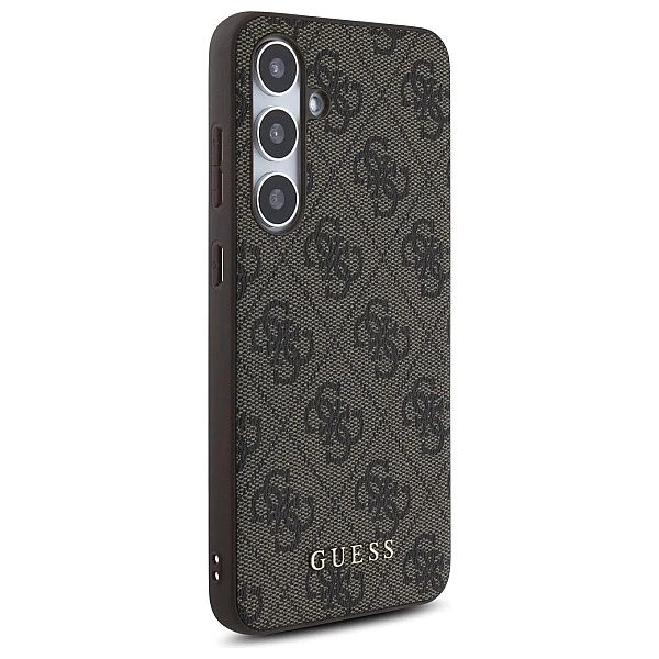 Guess GUHCS24FEG4GFBR S24 FE S721 brązowy/brown hardcase 4G Metal Gold