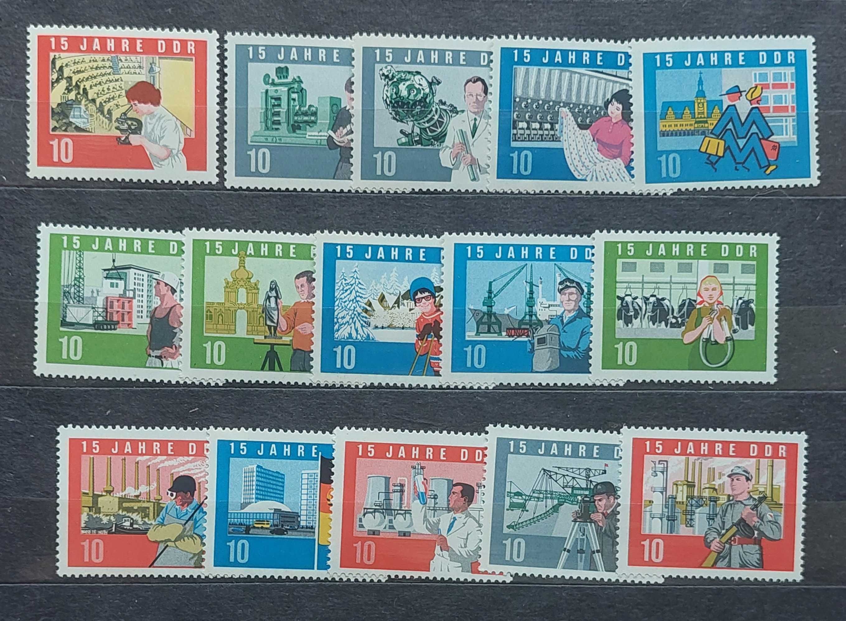 DDR znaczki wartościowe czyste - całe serie